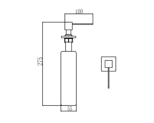Дозатор для моющего средства Savol S-ZY002L цвет Сатин