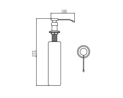 Дозатор для моющего средства Savol S-ZY003H цвет Черный