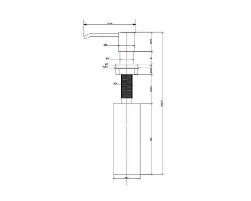 Дозатор для моющего средства Savol S-ZYQ004L цвет Сатин