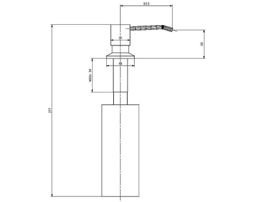 Дозатор для моющего средства Splenka S710.01.06 Черный матовый