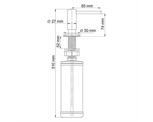 Дозатор для жидкого мыла WasserKRAFT K-1299 цвет Хром