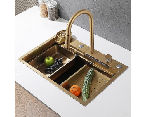 Кухонная мойка Abber Wasser Kreis 68 AF2194G Золото матовое