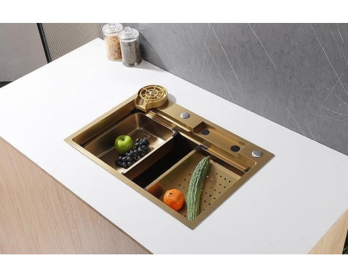 Кухонная мойка Abber Wasser Kreis 68 AF2194G Золото матовое