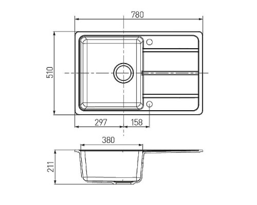 Кухонная мойка Aquaton Аманда 78 1A712832AD240 Жемчуг
