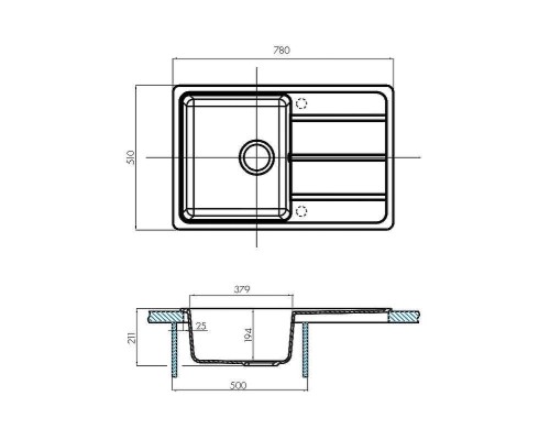 Кухонная мойка Aquaton Аманда 78 1A712832AD240 Жемчуг