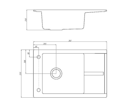 Кухонная мойка Aquaton Делия 78 1A715132DE240 Жемчуг