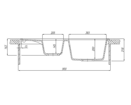 Кухонная мойка Aquaton Делия 87 1A716232DE230 Серая