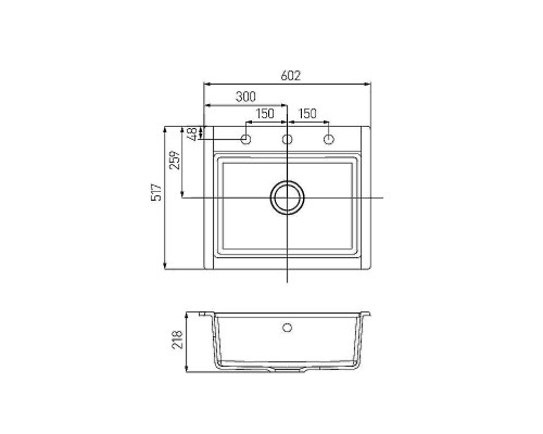 Кухонная мойка Aquaton Делия 60 1A715232LD230 Серая