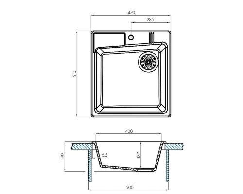 Кухонная мойка Aquaton Парма 47 1A713032PM240 Жемчуг