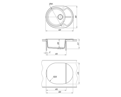 Кухонная мойка Dr. Gans Берта 62 25.040.B0620.410 цвет Везувий