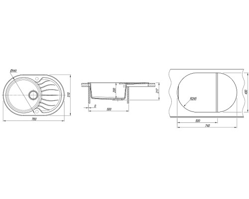 Кухонная мойка Dr. Gans Берта 76 25.040.C0760.406 цвет Терракота