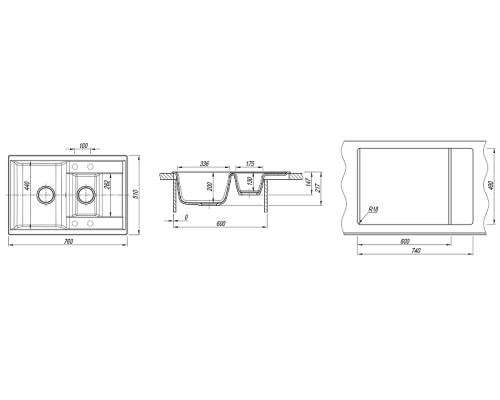 Кухонная мойка Dr. Gans Астра 76 К 25.065.D0760.403 цвет Латте