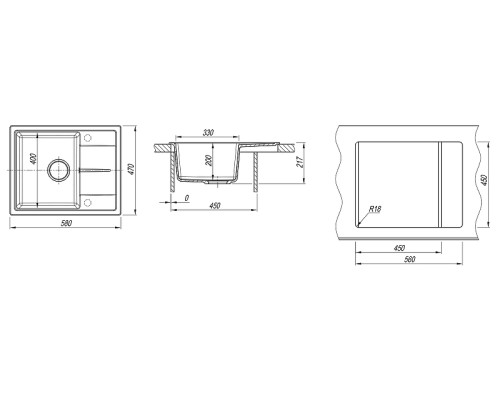 Кухонная мойка Dr. Gans Ника 58 25.070.B0580.405 цвет Терра