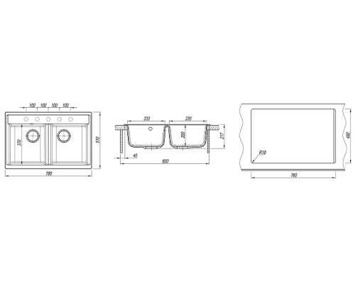 Кухонная мойка Dr. Gans Астра 78 25.060.E0780.408 цвет Серый