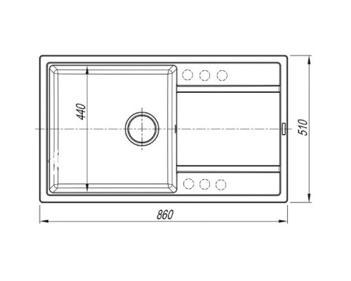 Кухонная мойка Florentina Липси 86 20.130.D0860.208 цвет Нуар