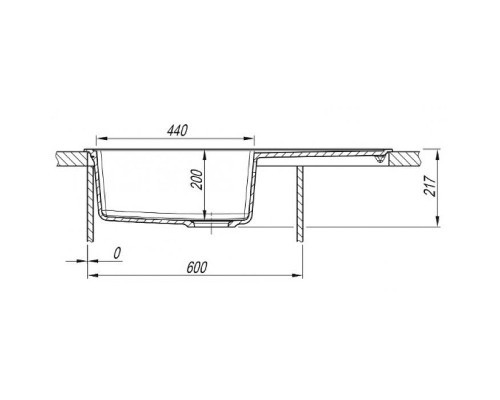Кухонная мойка Florentina Липси 86 20.130.D0860.208 цвет Нуар