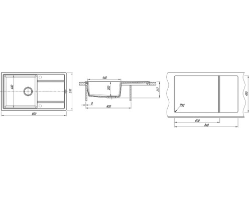 Кухонная мойка Florentina Липси 78 20.130.D0860.307 цвет Серый шёлк