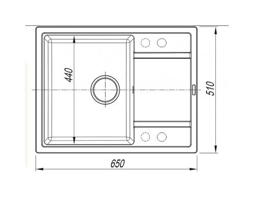 Кухонная мойка Florentina Липси 65 20.125.C0650.208 цвет Нуар
