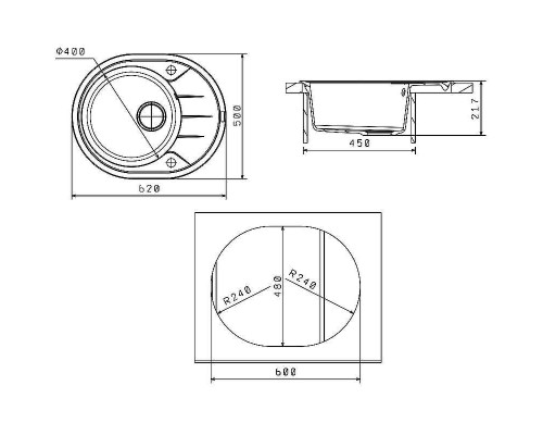 Кухонная мойка Florentina Родос-620 20.245.B0620.107 Песочная