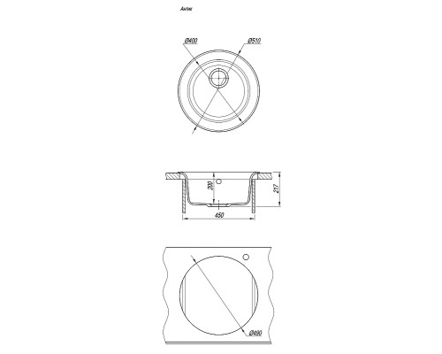 Кухонная мойка Florentina Антик 51 17.020.B0510.202 цвет Шампань