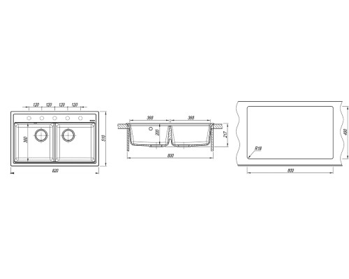 Кухонная мойка Florentina Липси 82 20.370.E0820.307 цвет Серый шёлк