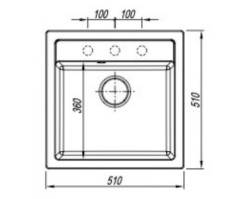 Кухонная мойка Florentina Липси 51 20.450.C0510.208 цвет Нуар