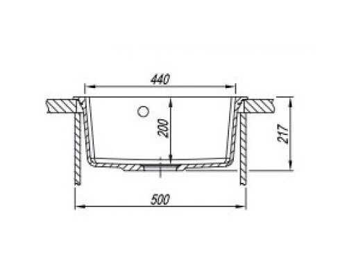 Кухонная мойка Florentina Липси 51 20.450.C0510.208 цвет Нуар