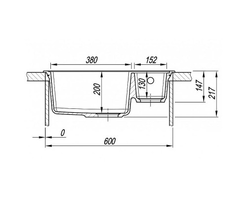 Кухонная мойка Florentina Липси 62 20.465.D0620.104 цвет Бежевый