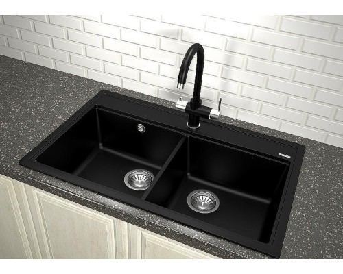 Кухонная мойка Florentina Липси-820 20.370.E0820.102 Черная