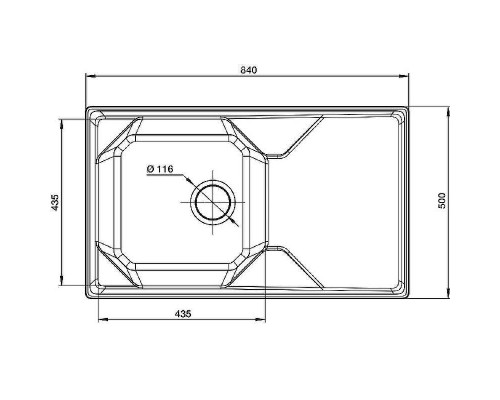 Кухонная мойка GranFest Unique GF-U-840L Топаз