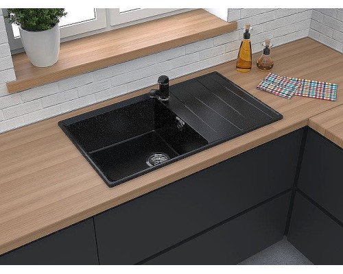 Кухонная мойка GranFest Level GF-LV-860L Черная