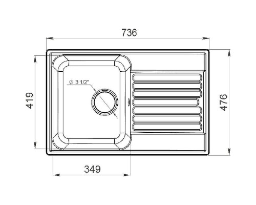 Кухонная мойка GranFest Quarz GF-Z78 Серая