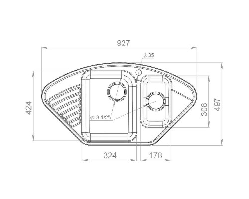 Кухонная мойка GranFest Quarz GF-Z14 Белая