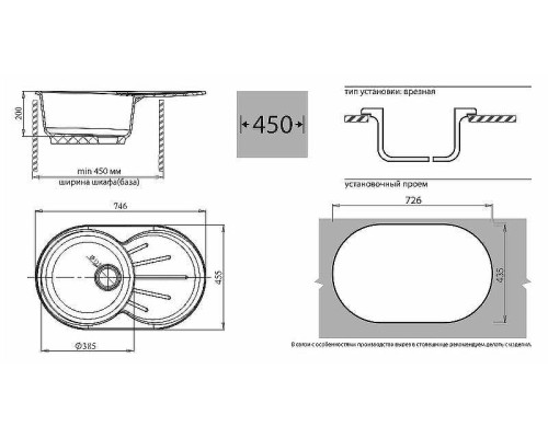 Кухонная мойка GranFest Rondo GF-R750L Серая