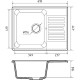 Кухонная мойка GranFest Quarz GF-Z13 Темно-серая