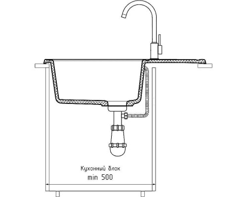 Кухонная мойка GranFest Quarz GF-Z18 Песочная