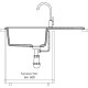Кухонная мойка GranFest Quarz GF-ZL53 Серая