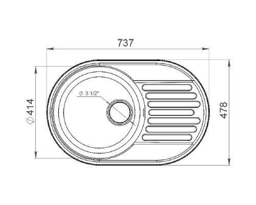 Кухонная мойка GranFest Quarz GF-Z18 Бежевая