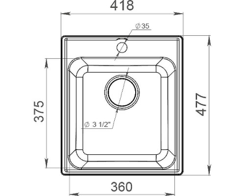 Кухонная мойка GranFest Quarz GF-Z17 Черная