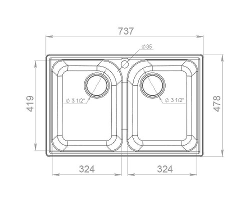 Кухонная мойка GranFest Quarz GF-Z15 Черная