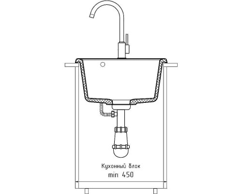 Кухонная мойка GranFest Quarz GF-Z17 Песочная