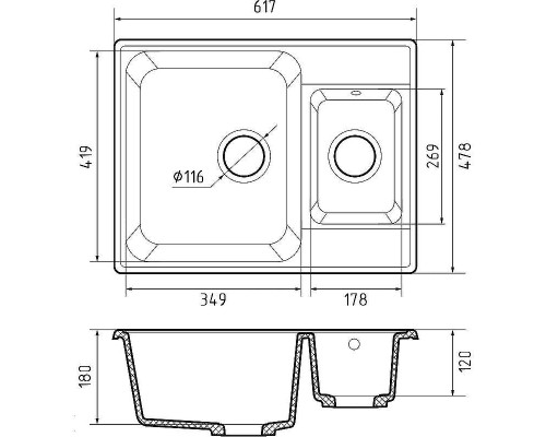 Кухонная мойка GranFest Quarz GF-Z09 Песочная
