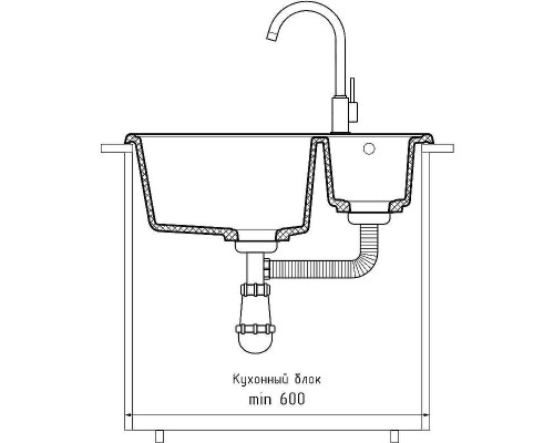 Кухонная мойка GranFest Quarz GF-Z09 Песочная
