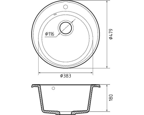 Кухонная мойка GranFest Quarz GF-Z08 Песочная