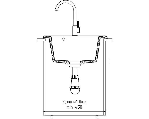 Кухонная мойка GranFest Quarz GF-Z08 Песочная