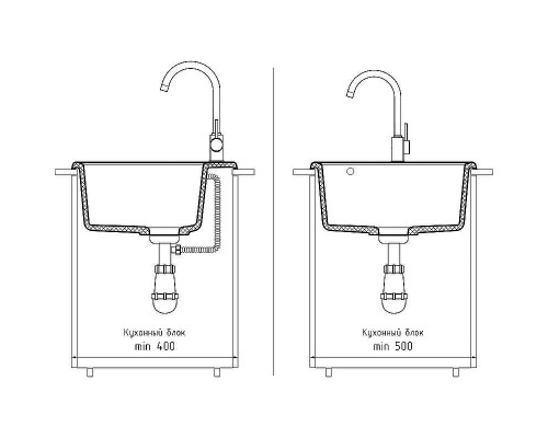 Кухонная мойка GranFest Quarz GF-Z48 Песочная