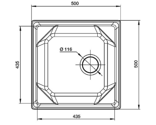 Кухонная мойка GranFest Unique GF-U-500 Иней