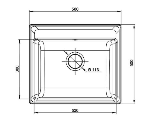 Кухонная мойка GranFest Vertex GF-V-580 Песочная