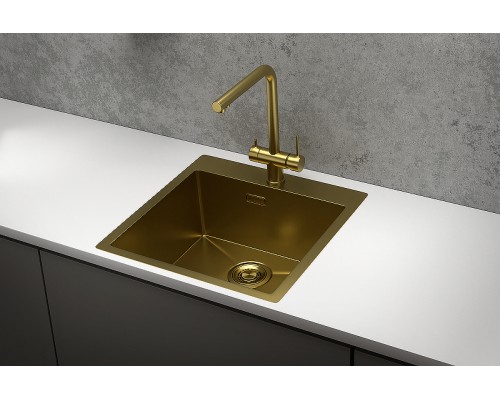Кухонная мойка Granula 51 5151 цвет Золото сатин