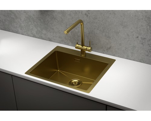 Кухонная мойка Granula 59 5951 цвет Золото сатин
